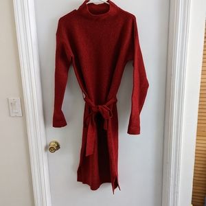 A new Day belted sweater dress